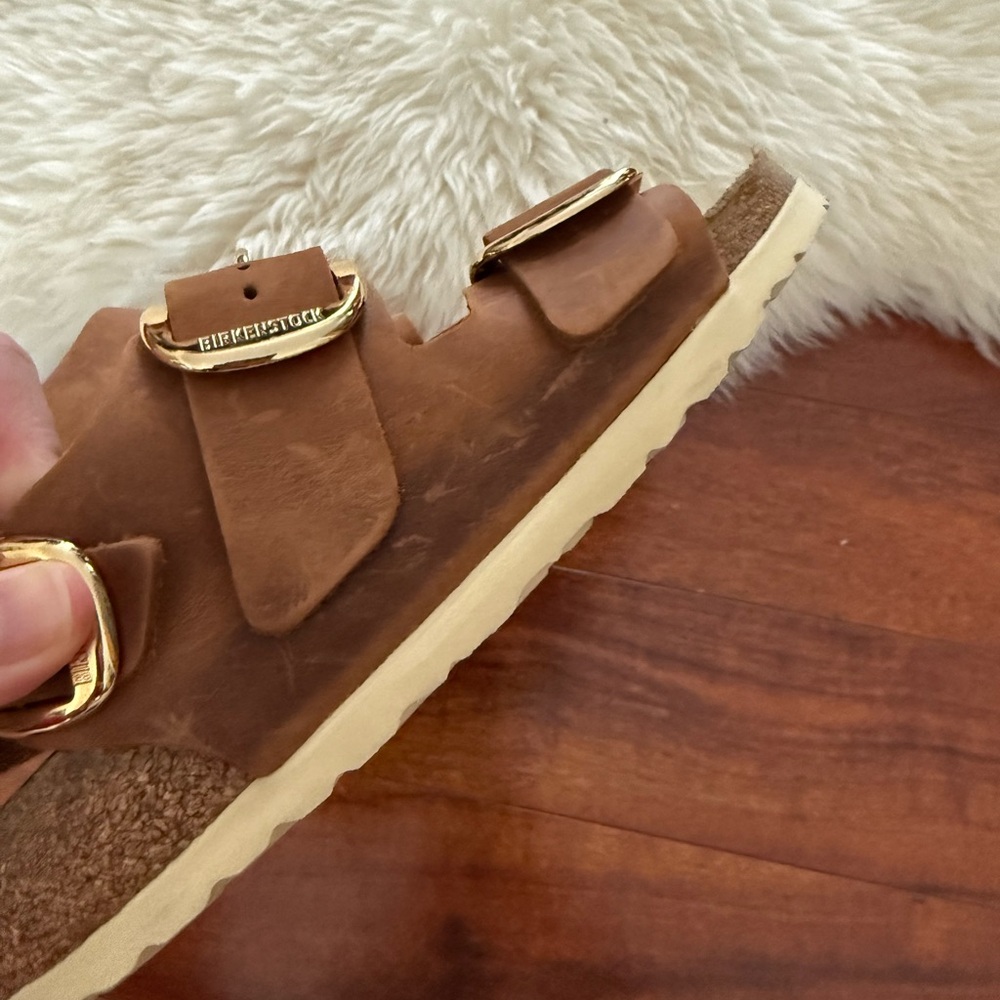 Birkenstock Milano Big Buckle Sandals - Cognac - Picture 5 of 5